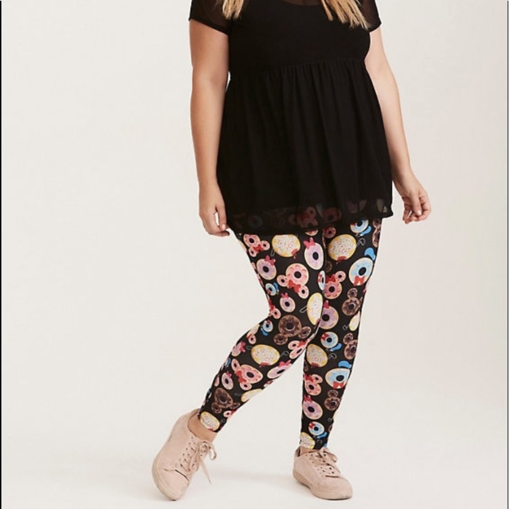 RARE!!! DISNEY MICKEY DONUT PRINT LEGGINGS